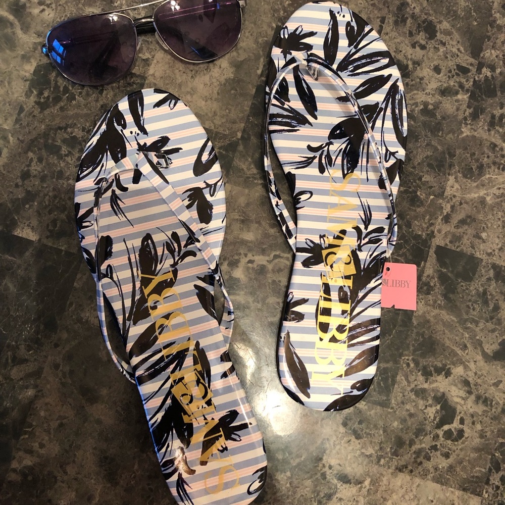 NWT size 11 Sandals Sam & Libby Stripes & Floral!